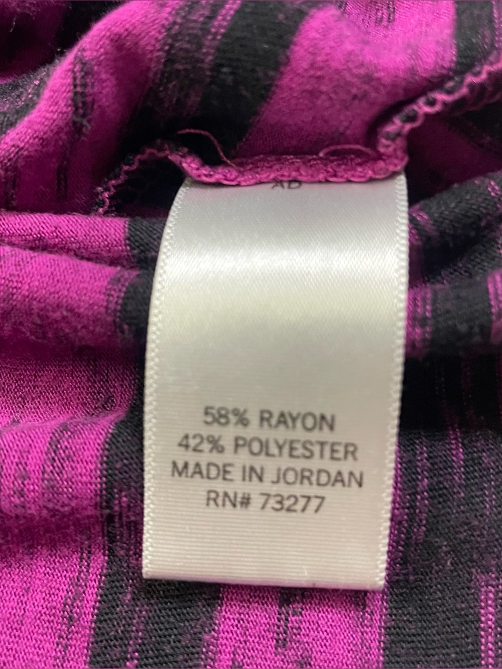 Apt. 9 Purple and Black V Striped Tunic size M - Picture 4 of 10
